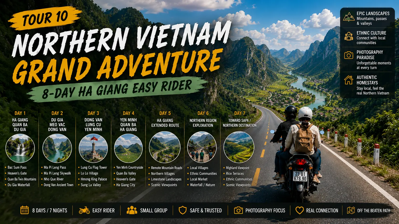Northern Vietnam Grand Adventure — 8-Day Ha Giang Easy Rider